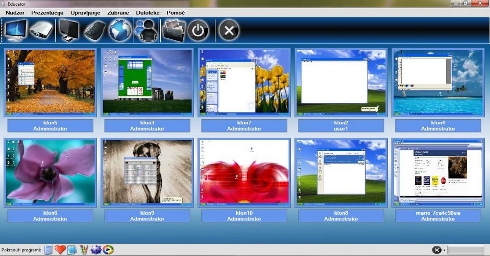 Educator je program za upravljanje informatičkom učionicom, screenshot je uzet sa svim opcijama uključenim